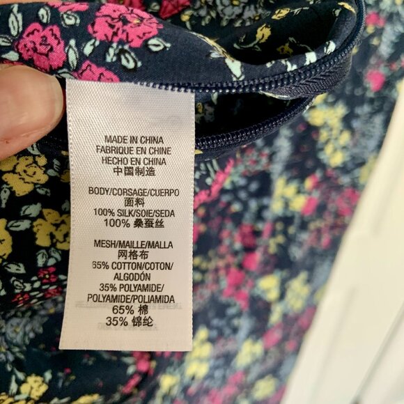 Women's Juicy Couture Silk Jumper Pantsuit Sleeveless Ditsy Floral Print Size 12 - Picture 15 of 15